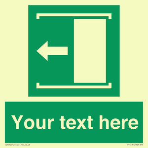 Custom Slide to Open Sign